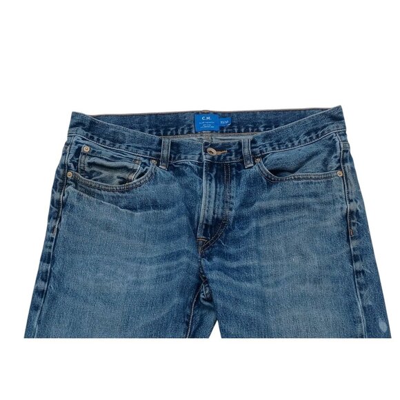 Club Monaco Jeans Mens 33x32 Blue Japanese Indigo Denim Straight Leg Made Japan - Picture 2 of 11